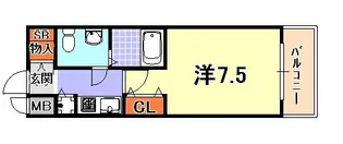ディナスティ神戸元町通【6階】の間取り