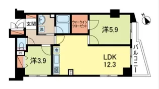 エクセルシオール荻窪【6階】の間取り