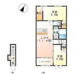 グランピュア【2階】の間取り