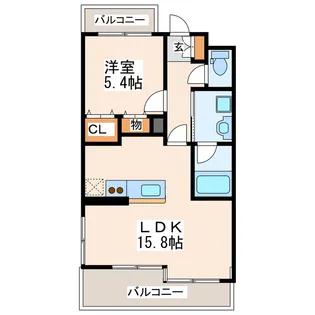 ムライチマンション熊高東【2階】の間取り