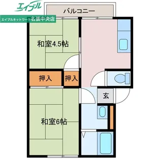 杉森アーバンハイツ【2階】の間取り