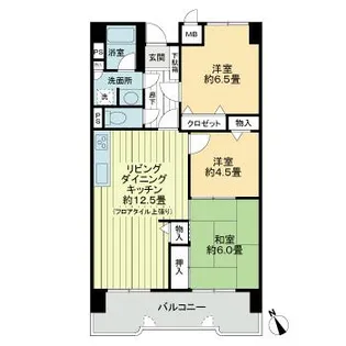 ライオンズマンション小倉駅南【4階】の間取り
