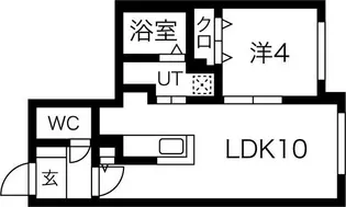 Le nuage(ル・ヌアージュ) 豊平【4階】の間取り