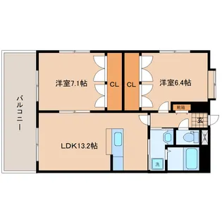 スワロー・ガーデン【1階】の間取り