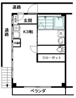 町屋7ビル【3階】の間取り