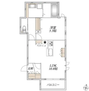 【ヘーベルメゾン】Maison de Rapport【2階】の間取り