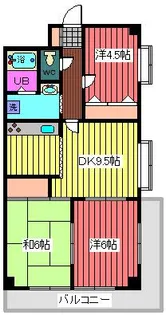 サンレガーロ戸田【4階】の間取り
