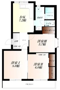 エレガンス栗原 WiFi対応【2階】の間取り