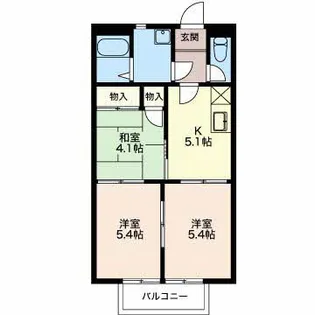 セサミハイツ A【2階】の間取り