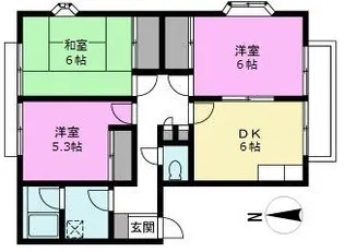 アヴェニールハイムB【1階】の間取り
