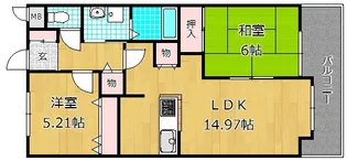 アズステーション星田【4階】の間取り
