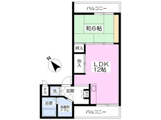 サザン高石【3階】の間取り