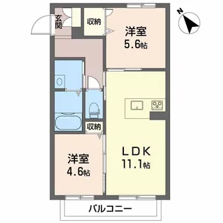 シャーメゾンルシエール【2階】の間取り