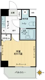 クレアシオン後楽園【4階】の間取り