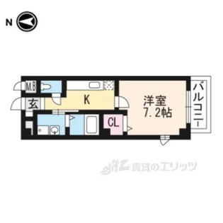 ヌウボー塩小路【2階】の間取り