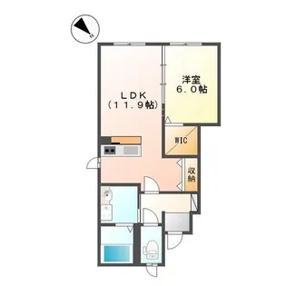 メルヴェール神山II【1階】の間取り