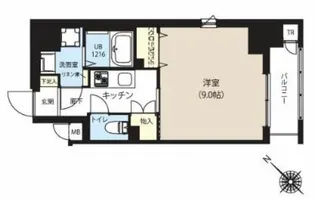 グランカーサ日本橋浜町【3階】の間取り