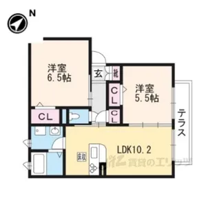 シャーメゾン・シバタ【1階】の間取り