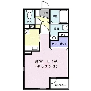 ヴィラ・アラモード【2階】の間取り