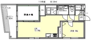 アダージョ住吉3-D【3階】の間取り