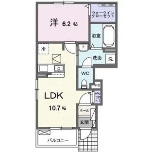 ヴァン シュヴァルV【1階】の間取り