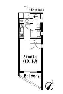ラティエラ祐天寺【1階】の間取り