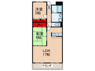 シュ-ベリアヒラノ【6階】の間取り