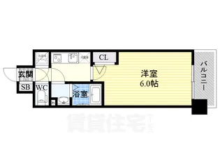 エスリード南森町【7階】の間取り