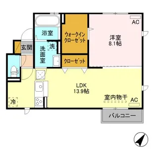 インペリアル【1階】の間取り