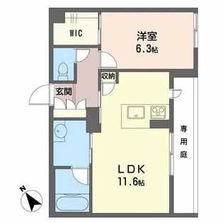 メゾン府中南【1階】の間取り
