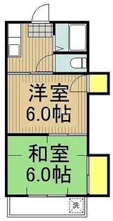 日野田口ハイツ【2階】の間取り
