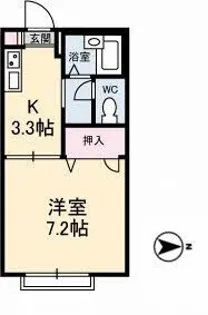 ヴィラージュゆきA棟【1階】の間取り