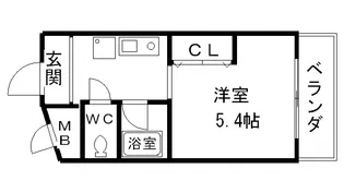 ハイツ北口【2階】の間取り