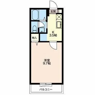 シャトレーオカダ B【2階】の間取り