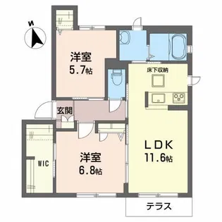 シャーメゾンヴェルジェ【1階】の間取り