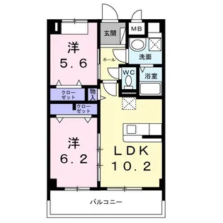 ミウ・ヴィーヴル【4階】の間取り