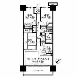 ウェリス南流山【7階】の間取り