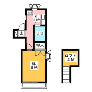 パールハイツ【2階】の間取り