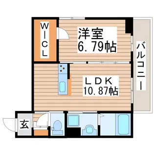 シャーメゾン東六番丁【1階】の間取り