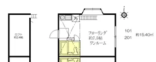 ベルジュ成城【1階】の間取り