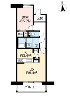 URルゼフィール立花【6階】の間取り