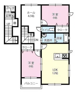 リアン・ラジュールA【2階】の間取り