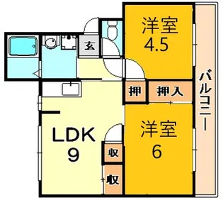 グリーンヒル山の街【1階】の間取り