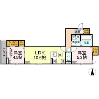 セレスティア南花畑VI【1階】の間取り
