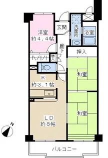サンマンション南野【3階】の間取り