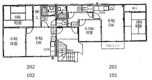 グランデュールD【1階】の間取り