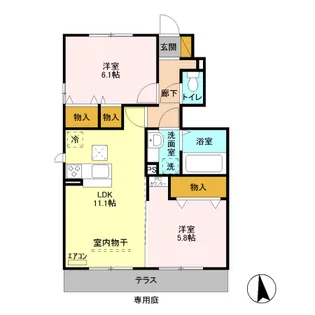 サダル スウド B【2階】の間取り