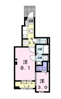 愛知県名古屋市天白区野並2【アパート】の間取り