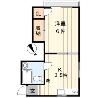 東京都文京区白山5【アパート】の間取り