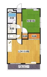 コーポサンワ203【2階】の間取り